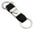 Louis Vuitton Black Leather Silver Metal Buckle Strap 3 Ring Key Holder For Sale