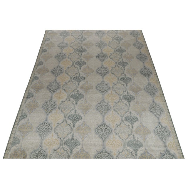 Modern Rug & Kilim’s Classic Style Rug With Gray, Beige and Gold Pattern For Sale - Image 3 of 8