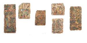 Resin Painting of Cruise Ship, 1990s, Set of 5