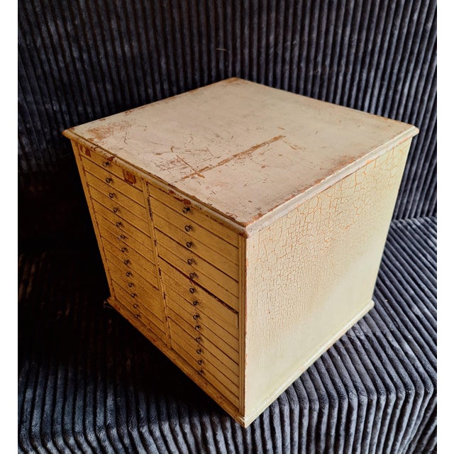 Small Antique Drawer Cabinet with 26 Drawers in Spruce, 1900s For Sale - Image 3 of 11