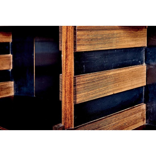 Gold Vintage Modular Wall Unit and Credenza by Elio Monesi, Italy, 1950s, Set of 2 For Sale - Image 8 of 18