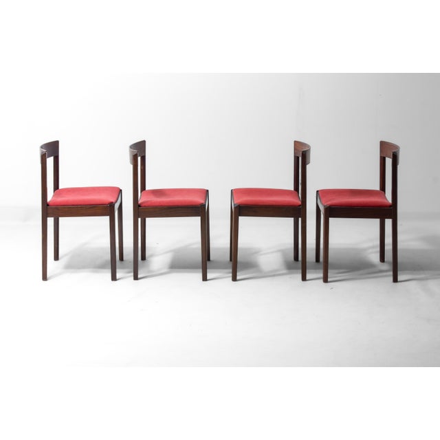 Dining Chairs in Rosewood by Dino Cavalli, 1970s, Set of 4 For Sale - Image 4 of 11
