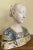 Late 19th Century Antique Angelo Minghetti Majolica Italian Woman Bust After Francesco Laurana For Sale - Image 4 of 12
