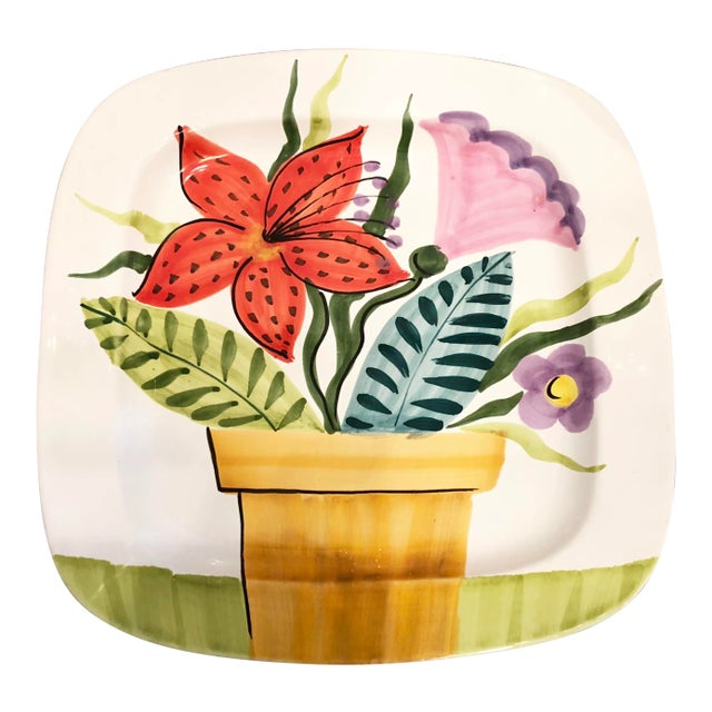 Hand Painted Italian Centerpiece For Sale