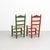Wood Rustic Traditional Hand Painted Wood Chairs, 1940s, Set of 2 For Sale - Image 7 of 18
