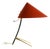 Large Mid-Century Modern Tripod Brass Table Lamp with Fabric Shade from Kalmar, 1950s For Sale
