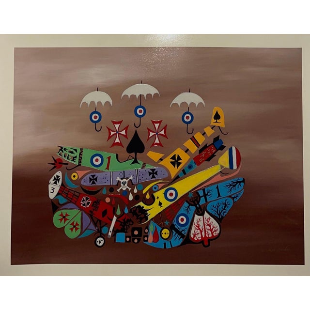 Jonathan Winters, Jonathan Winters Screenprint Canvas Painting Airplane Hollywood Hang Ups Pop Art, 1988 For Sale In Miami - Image 6 of 8