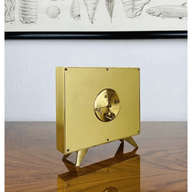 Brass Table Clock from Swiza, 1960s For Sale - Image 4 of 7