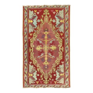 Cranberry 19th Century Antique Turkish Ghiordes Rug For Sale