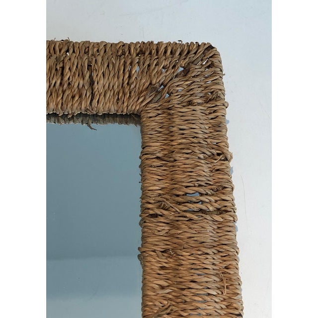 Wall or Standing Rope Mirror, in the Style of Audoux Minet, Circa 1970 For Sale - Image 9 of 12