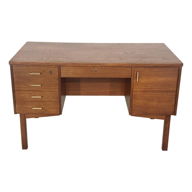 Mid-Century Danish Teak Desk, 1960s For Sale
