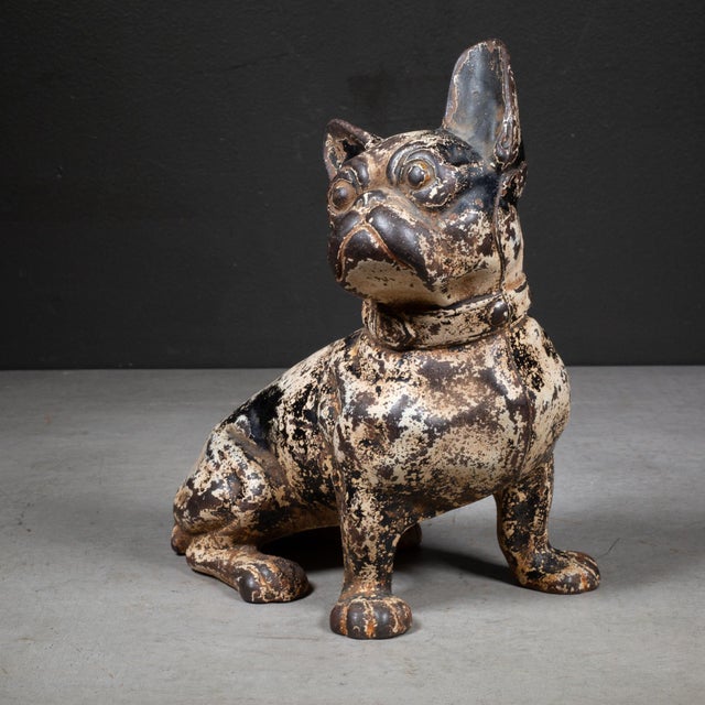 ABOUT An original cast iron French bulldog doorstop manufactured by the Hubley Manufacturing Company in Lancaster...