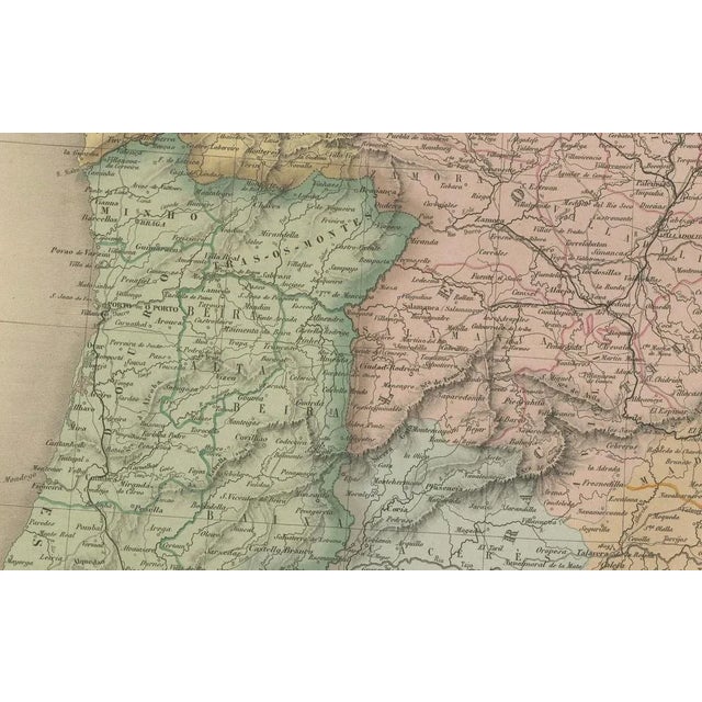 Mid 19th Century Antique Spain and Portugal Map by Andriveau-Goujon, 1867 For Sale - Image 5 of 10