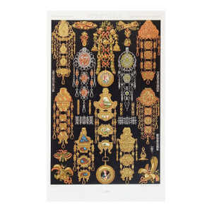 1880s French Firmin Didot Siecle Jewelry Chromolithograph