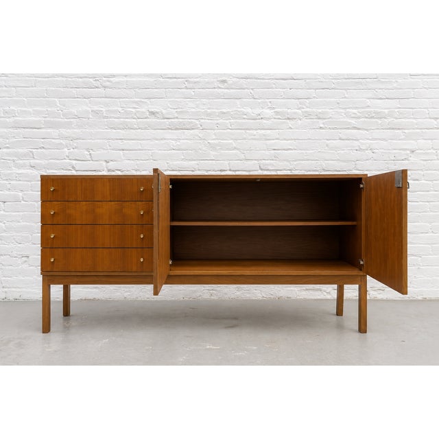 1960s Mid Century Modern Teak Credenza C. 1960’s | Scandinavian Danish Modern Sideboard For Sale - Image 5 of 14