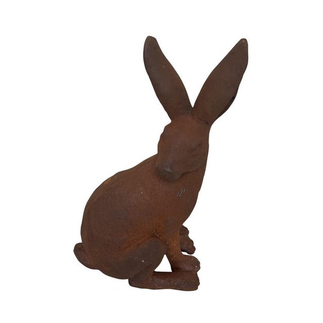 Cast Iron Model of a Wild Hare Looking Over Its Shoulder For Sale - Image 6 of 6