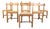 Vintage Brutalist Chairs in Oak and Wicker, 1960s, Set of 6 For Sale