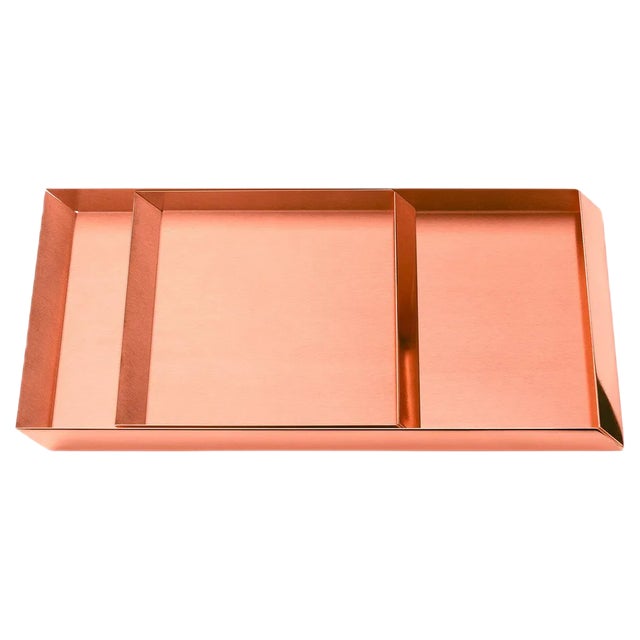 Axonometry Rose Trays by Elisa Giovannoni, Set of 2 For Sale