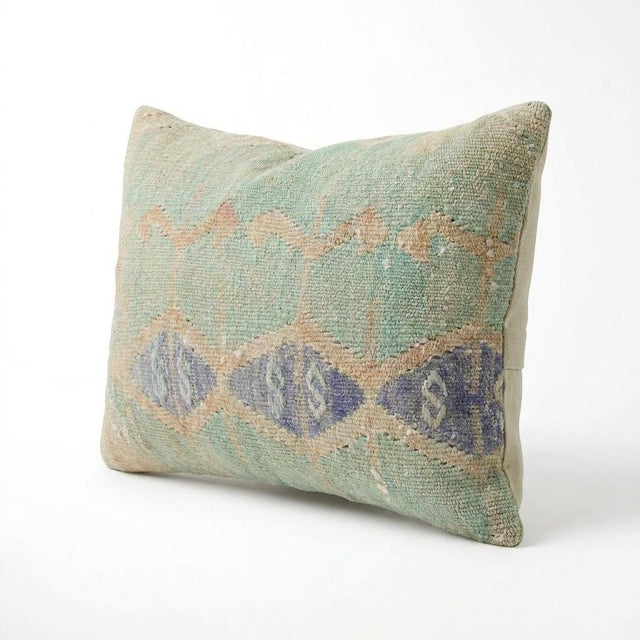 Mid-Century Modern Anatolian Kilim Lumbar Pillow Cover 16'' X 24'' For Sale - Image 3 of 4