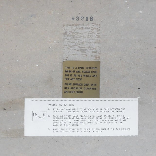 1970s Vintage Op Art Screenprinted Mirror For Sale - Image 9 of 10