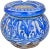 French Country Early 20th Century Handcrafted Moroccan Blue-Patterned Ceramic Ashtray For Sale - Image 3 of 7