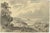 An original early 19th-century watercolour painting, Alexander Monro, Extensive Coastal View.A fine drawing in blue-grey...