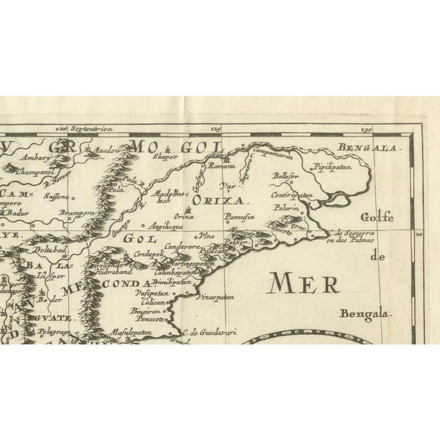 Southern India Map by Nicolas Sanson, 1683 For Sale - Image 6 of 10