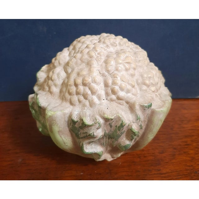 Vintage Italian Cauliflower. Made of hand-painted ceramic pottery. Vintage Mid Century decor for the Italian Kitchen. We...