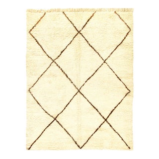 Vintage Hand Knotted Genuine Moroccan Rug For Sale