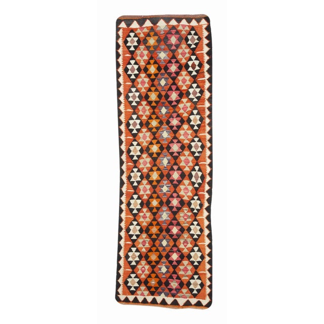 Textile Vintage Kilim Runner Rug For Sale - Image 7 of 7