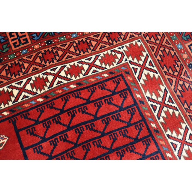 Vintage Afghan Turkmen Hand-Knotted Wool Rug, 1990s For Sale - Image 13 of 18