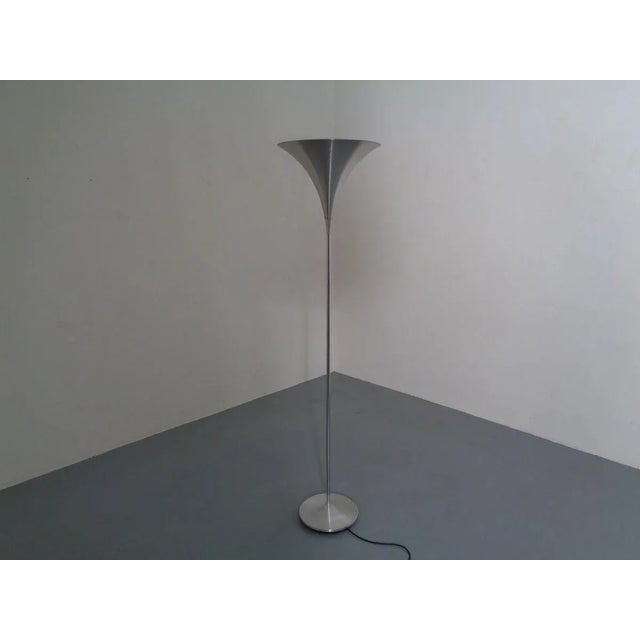 Brush Finished Aluminium Tulip Uplight from Doria, 1960s For Sale - Image 16 of 18