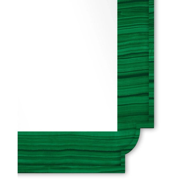 Contemporary Fleur Home x Chairish Camp Mirror in Malachite, 24x36 For Sale - Image 3 of 3