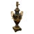Antique French Louis XVI Style Table Lamp Made of Green Marble and Gilt Bronze For Sale