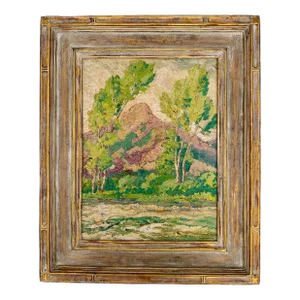 1920's Estes Park Colorado Oil Painting of Long Peak by May B. Hoelscher