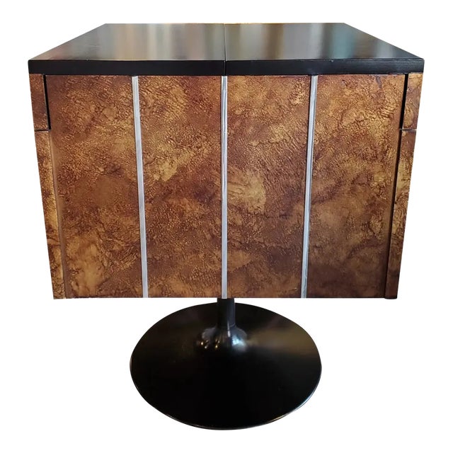 1950s Vintage Mid-Century Modern Mini Swivel Bar by Lane Furniture For Sale