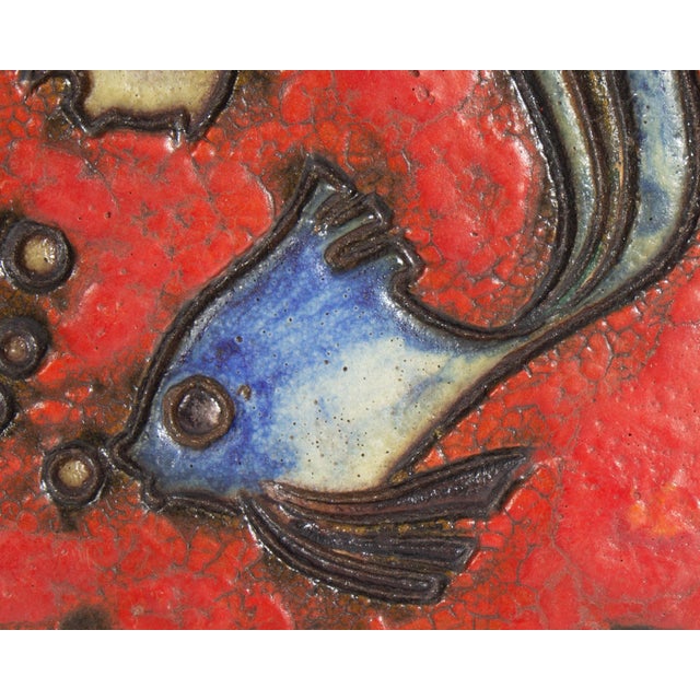 Mid-Century Modern West German Fish Wall Tile by Adele Bolz for Ruscha Keramik For Sale - Image 3 of 8