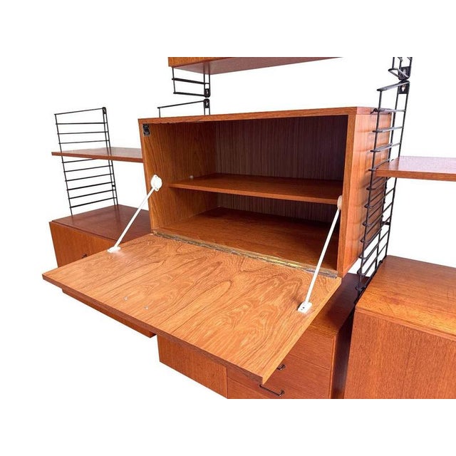 Black Vintage Teak Wall System by Musterring Modular Design, 1960s For Sale - Image 8 of 11