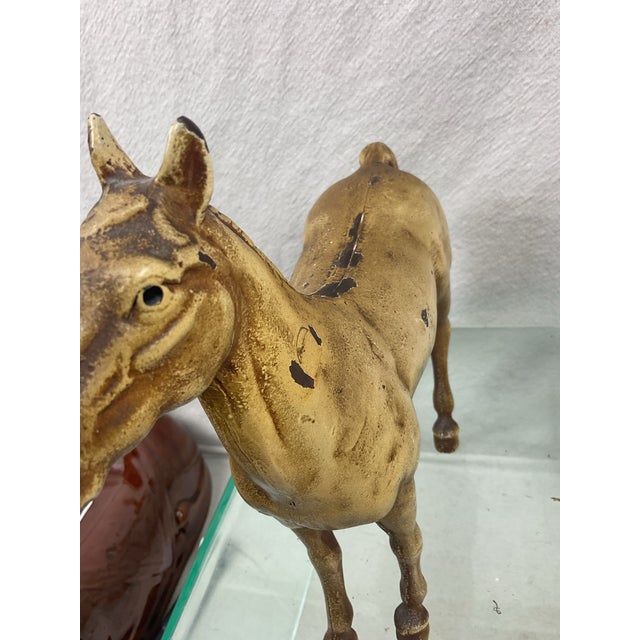 Vintage Iron Full Bodied Horse Doorstop For Sale In Raleigh - Image 6 of 9