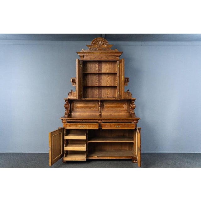 Antique Wooden Buffet Cupboard For Sale - Image 4 of 18