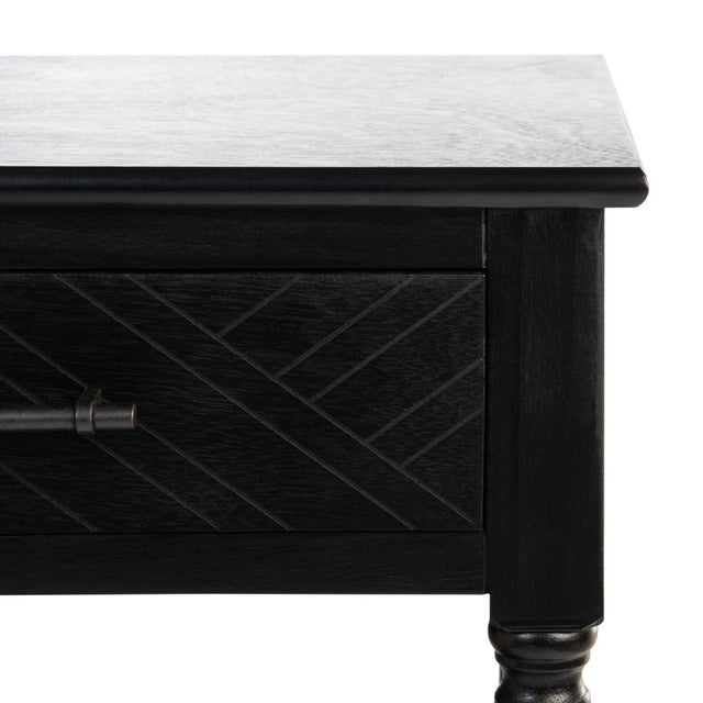 Spritely Home Peyton 1 Drawer Accent Table in Black For Sale - Image 4 of 10