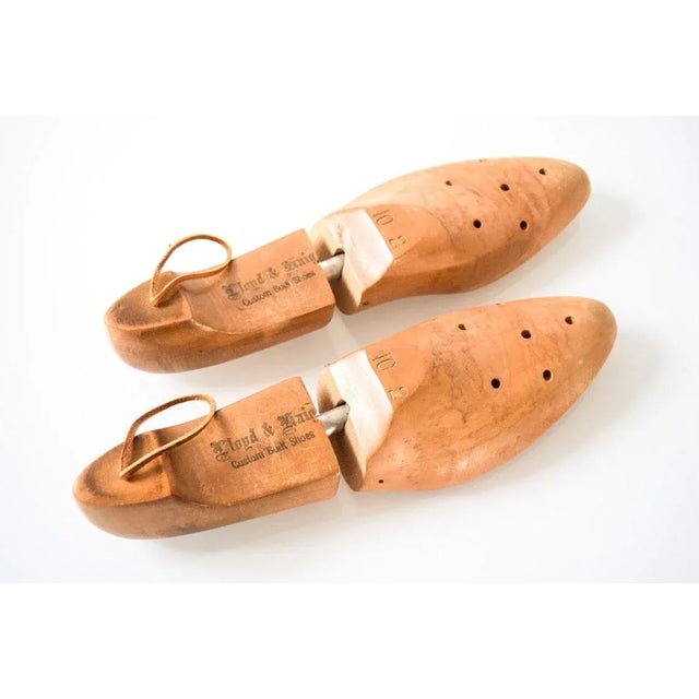 Antique Wooden Custom Built Shoe Forms Lloyd & Haig Shoes- Set of 2 For Sale In Detroit - Image 6 of 6
