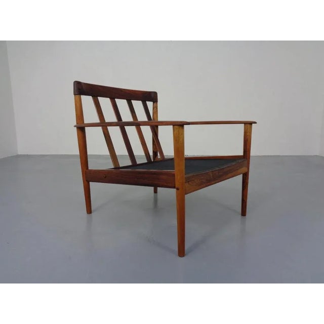 Danish Rosewood Model 56 Armchair by Grete Jalk for Poul Jeppesen, 1960s For Sale - Image 9 of 18