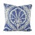 Textile Contemporary Blue & White Damask Pattern Pillow Cover For Sale - Image 7 of 7