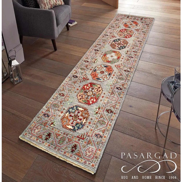 Fine Hand Knotted Ersari Runner For Sale - Image 4 of 4