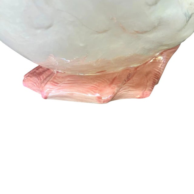 Vintage Hollywood Regency Hand-Painted Ceramic Swan Jardinière For Sale - Image 11 of 12