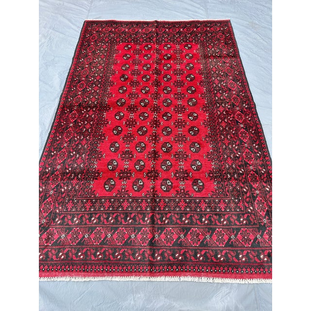 Fine Quality Red Khal Mohammadi Hand-Knotted Wool Rug - 7'9" X 5'1" For Sale - Image 4 of 9