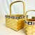 1980s Vintage Boho Chic Americana Arts & Crafts Maple Slat Holiday Accent Baskets - Set of 3 - 4th of July For Sale - Image 4 of 11