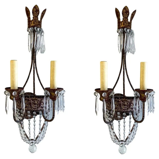 Niermann Weeks Italian Style Neapolitan Wall Sconce, a Pair For Sale - Image 13 of 13