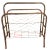 Mid Century Style Gilded Metal Round Magazine Rack For Sale